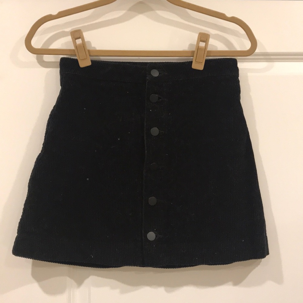 Black corduroy skirt
